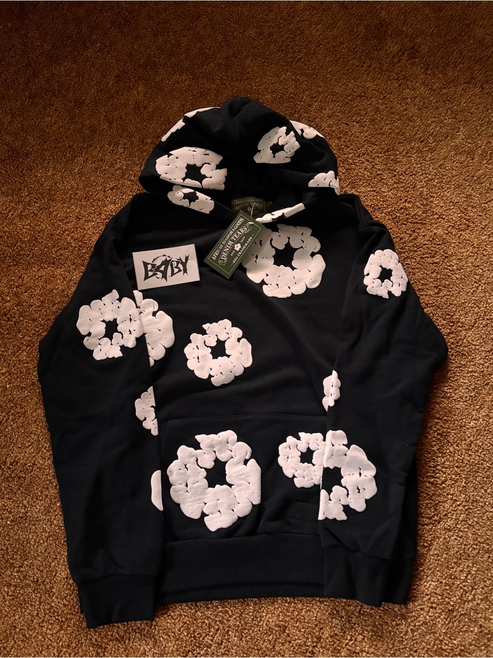 Denim Tears Black Flowers Sweatshirt